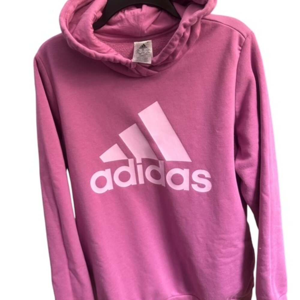 Adidas Logo HOODIE Women's Size 1X Raspberry - Picture 3 of 8